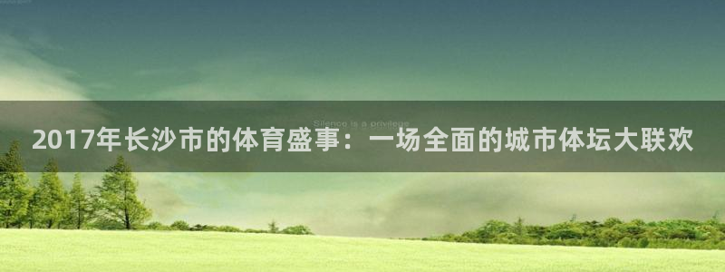 678体育官网地址：2017年长沙市的体育盛事：一场全面的城市体坛大联欢